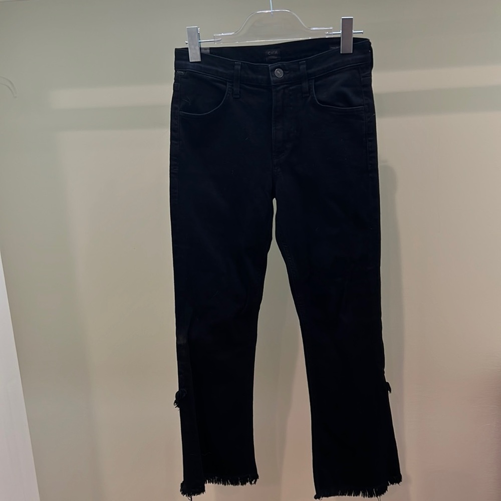 Citizens of Humanity Drew fray high rise crop flare jeans